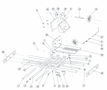 Page C Diagram and Parts List for HP18  Barranca Diamond Brick Saw